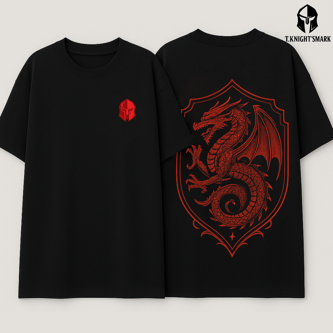 [PRÉ-VENDA] Camiseta Oversized "Escudo do Dragão" – Edição T.Knights Mark
