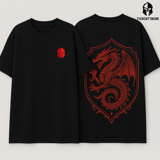 [PRÉ-VENDA] Camiseta Oversized "Escudo do Dragão" – Edição T.Knights Mark